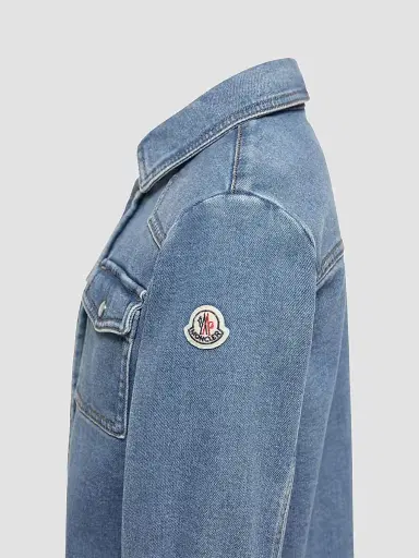 Moncler Little Boy's & Boy's Shirt in Denim - Denim Blue - Size 14 | Thumbnail 3