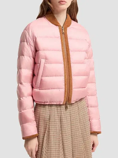 Moncler Women's Blageon Reversible Puffer Jacket in Corduroy - Camel Beige | Thumbnail 4