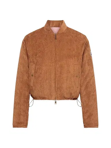 Moncler Women's Blageon Reversible Puffer Jacket in Corduroy - Camel Beige | Thumbnail 1