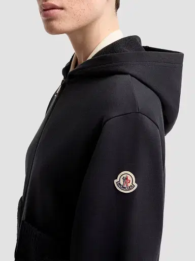Moncler Women's Sweatshirt in Cotton Blend - Dark Blue | Thumbnail 4