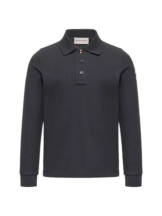Moncler Little Boy's & Boy's Polo Shirt in Cotton Piquet - Navy Blue