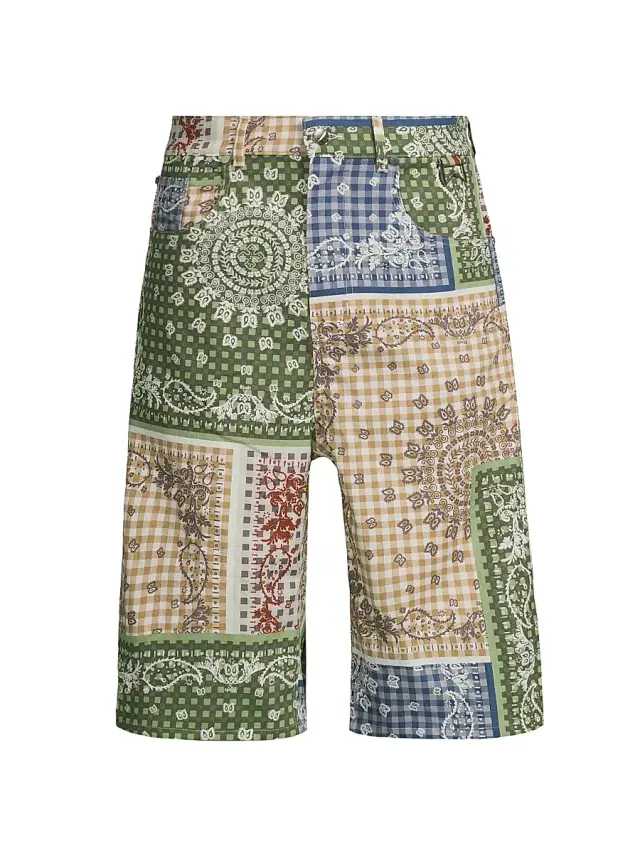 Rhude Men's Bandana Traxedo Baggy Shorts