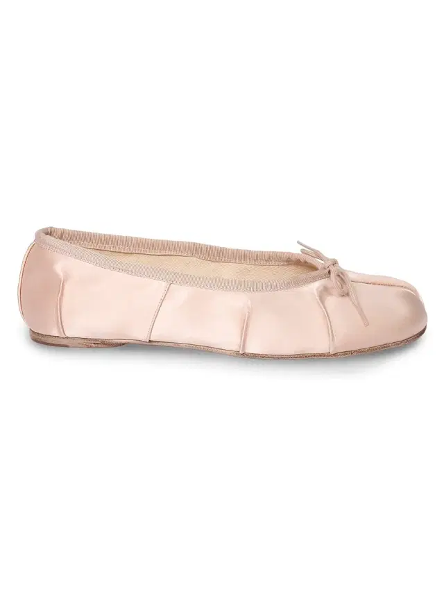 Maison Margiela Women's Tabi Satin Ballerina Flats - Almond Peach