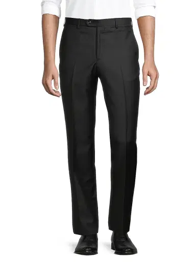 Giorgio Armani Men's GA Wool Trousers - Black - Size 40 | Thumbnail 3