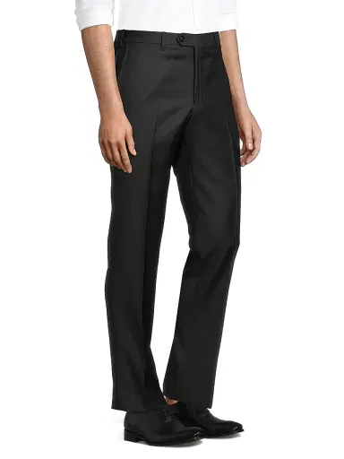 Giorgio Armani Men's GA Wool Trousers - Black - Size 40 | Thumbnail 4