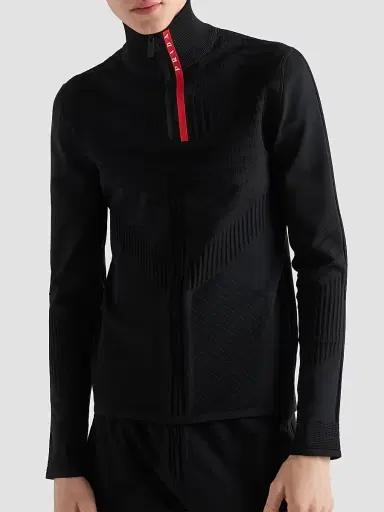 Prada Men's Technical Knit Turtleneck Sweater | Thumbnail 3 Prada Men's Technical Knit Turtleneck Sweater | Thumbnail 3