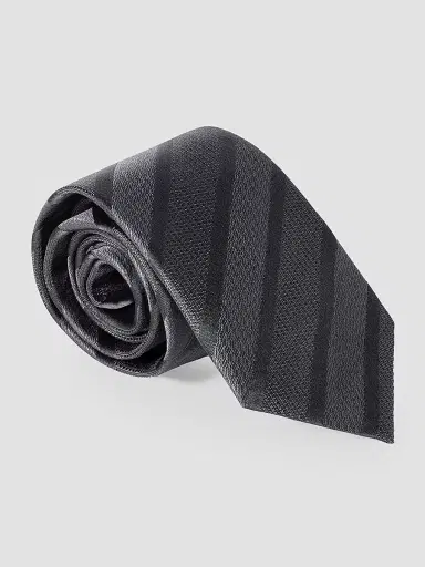 Brunello Cucinelli Men's Textured Tone-on-Tone Stripe Silk Tie | Thumbnail 2 Brunello Cucinelli Men's Textured Tone-on-Tone Stripe Silk Tie | Thumbnail 2