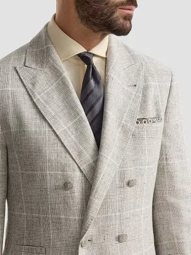 Brunello Cucinelli Men's Textured Tone-on-Tone Stripe Silk Tie | Thumbnail 3 Brunello Cucinelli Men's Textured Tone-on-Tone Stripe Silk Tie | Thumbnail 3