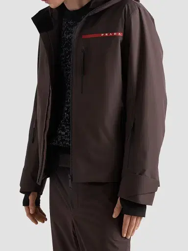 Prada Men's Extreme-Tex Blouson Jacket - Brown | Thumbnail 3