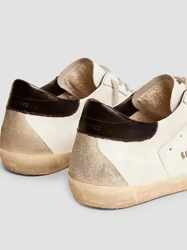 Golden Goose Men's Super Star Logo Leather Low-Top Sneakers - White - Size 11 | Thumbnail 2