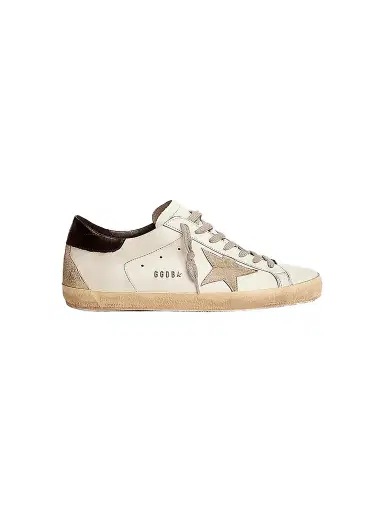 Golden Goose Men's Super Star Logo Leather Low-Top Sneakers - White - Size 11 | Thumbnail 1