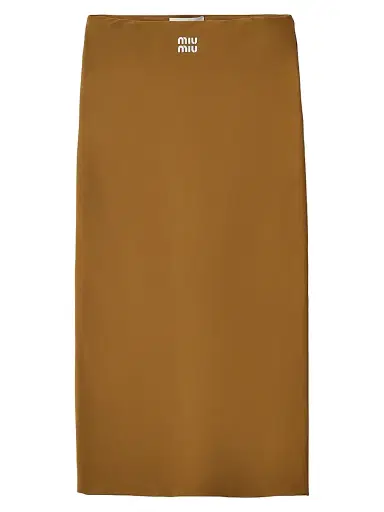Miu Miu Women's Stretch Jersey Skirt - Green - Size 2 | Thumbnail 1