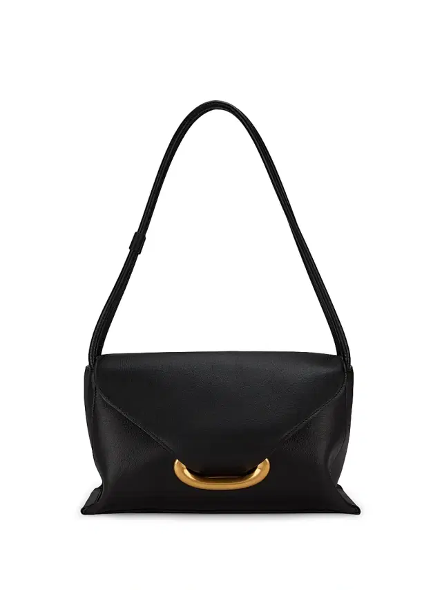 Women's Veneto Leather Shoulder Bag - Black