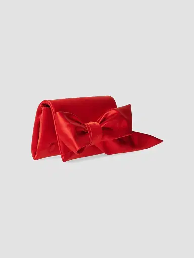 Carolina Herrera Women's Karlita Bow Satin Clutch | Thumbnail 7
