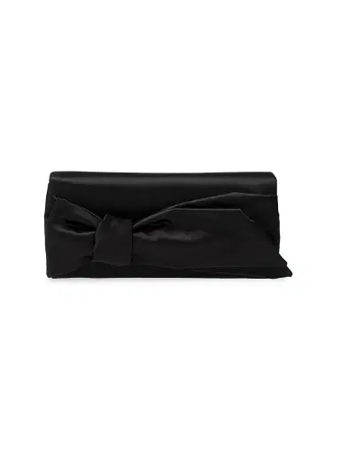 Carolina Herrera Women's Karlita Bow Satin Clutch | Thumbnail 1