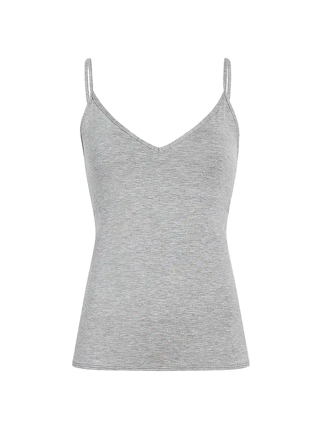 Women's Butter V-Neck Cami Tank - Heathered Grey