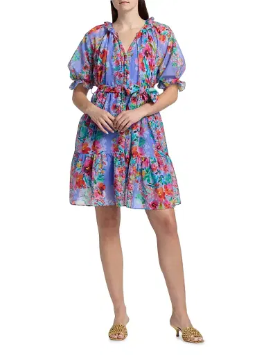 Johnny Was Women's Suzy Floral Tiered Minidress - All My Love - Size XL | Thumbnail 2