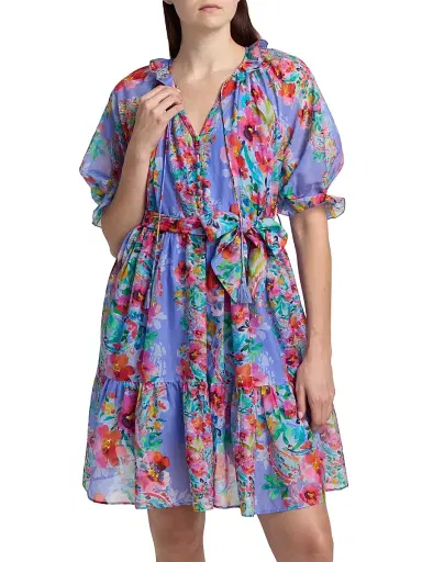 Johnny Was Women's Suzy Floral Tiered Minidress - All My Love - Size XL | Thumbnail 3