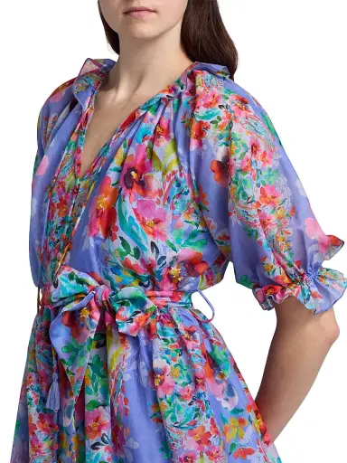 Johnny Was Women's Suzy Floral Tiered Minidress - All My Love - Size XL | Thumbnail 6