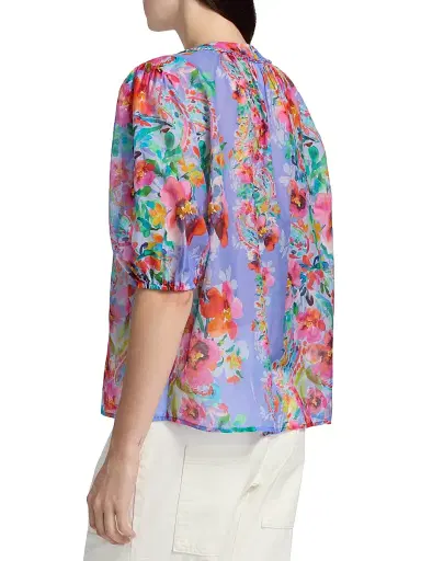Johnny Was Women's Mirrian All My Love Floral Peasant Blouse - All My Love | Thumbnail 5