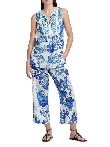 Johnny Was Women's Linen Printed Tank Tunic - Naidda - Size XXL | Thumbnail 2 Johnny Was Women's Linen Printed Tank Tunic - Naidda - Size XXL | Thumbnail 2