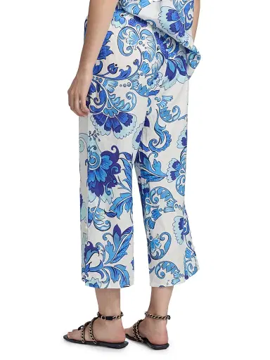 Johnny Was Women's Naidda Botanical Linen Crop Wide-Leg Pants - Naidda - Size XL | Thumbnail 5 Johnny Was Women's Naidda Botanical Linen Crop Wide-Leg Pants - Naidda - Size XL | Thumbnail 5