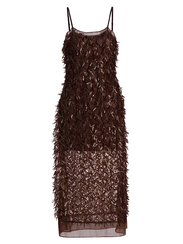 3.1 Phillip Lim Women's Mesh Sequined Midi-Slipdress