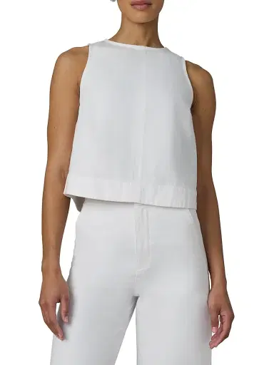 Joe's Jeans Women's Cotton Denim Sleeveless Top - White | Thumbnail 3
