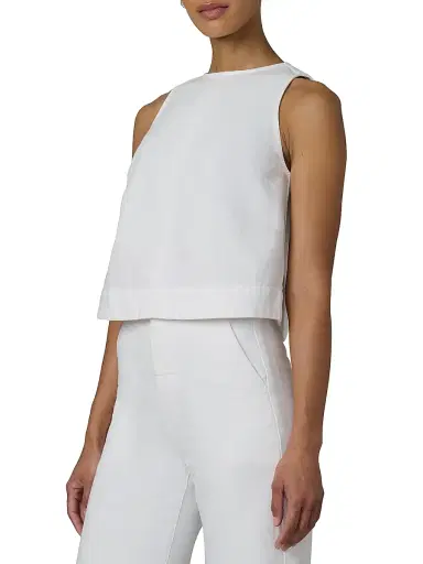 Joe's Jeans Women's Cotton Denim Sleeveless Top - White | Thumbnail 4
