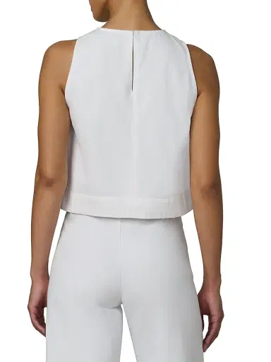 Joe's Jeans Women's Cotton Denim Sleeveless Top - White | Thumbnail 5