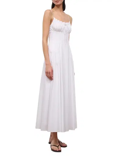 Staud Women's Margi Cotton Maxi Dress - White - Size 12 | Thumbnail 3 Staud Women's Margi Cotton Maxi Dress - White - Size 12 | Thumbnail 3
