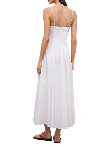 Staud Women's Margi Cotton Maxi Dress - White - Size 12 | Thumbnail 4 Staud Women's Margi Cotton Maxi Dress - White - Size 12 | Thumbnail 4