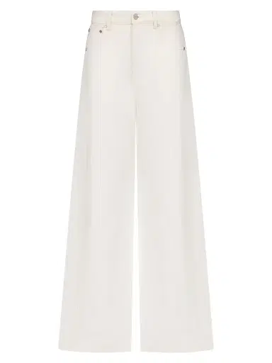 TWP Women's West 11th St Cotton-Linen Wide-Leg Jeans - White - Size 32 | Thumbnail 1