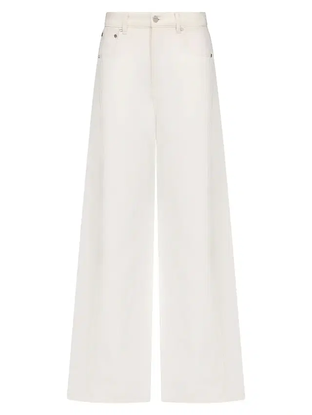 TWP Women's West 11th St Cotton-Linen Wide-Leg Jeans - White