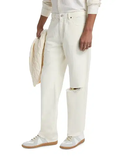 Frame Men's Relaxed Straight Jeans - Off White - Size 36 | Thumbnail 4