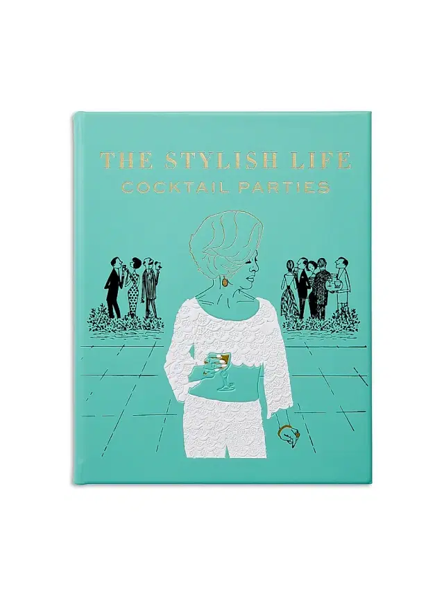 Graphic Image ''The Stylish Life: Cocktail Parties'' Leather Bound Hardcover Book