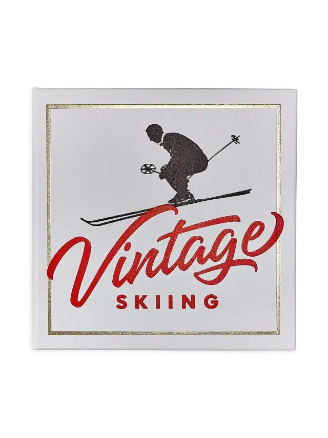 Graphic Image ''Vintage Skiing: Nostalgic Images From The Golden Age Of Skiing'' Leather Bound Hardcover Book