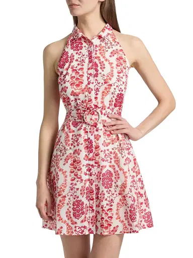 Ro's Garden Women's Regina Floral Cotton Minidress - Red Nilo - Size XL | Thumbnail 3 Ro's Garden Women's Regina Floral Cotton Minidress - Red Nilo - Size XL | Thumbnail 3