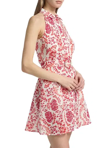 Ro's Garden Women's Regina Floral Cotton Minidress - Red Nilo - Size XL | Thumbnail 4 Ro's Garden Women's Regina Floral Cotton Minidress - Red Nilo - Size XL | Thumbnail 4
