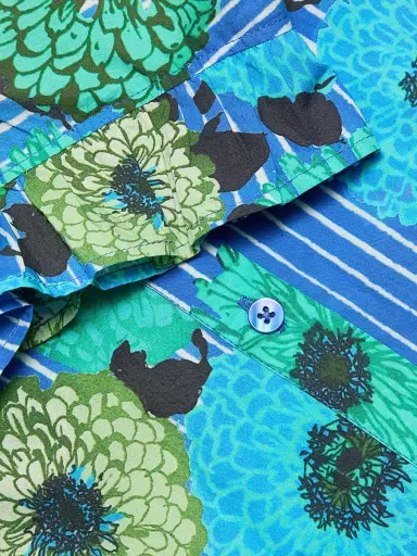 Ro's Garden Women's Frida Floral Cotton Poplin Shirt - Blue Cala - Size XL | Thumbnail 7 Ro's Garden Women's Frida Floral Cotton Poplin Shirt - Blue Cala - Size XL | Thumbnail 7