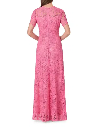 Shoshanna Women's Ellie Lace A-Line Gown - Fuchsia - Size 14 | Thumbnail 3 Shoshanna Women's Ellie Lace A-Line Gown - Fuchsia - Size 14 | Thumbnail 3