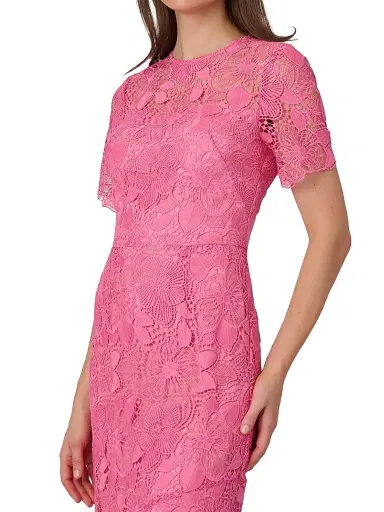 Shoshanna Women's Ellie Lace A-Line Gown - Fuchsia - Size 14 | Thumbnail 4 Shoshanna Women's Ellie Lace A-Line Gown - Fuchsia - Size 14 | Thumbnail 4