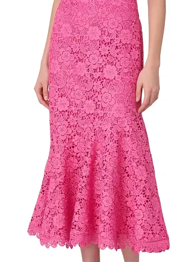 Shoshanna Women's Anamaria Lace Cocktail Dress - Wild Orchid | Thumbnail 4 Shoshanna Women's Anamaria Lace Cocktail Dress - Wild Orchid | Thumbnail 4