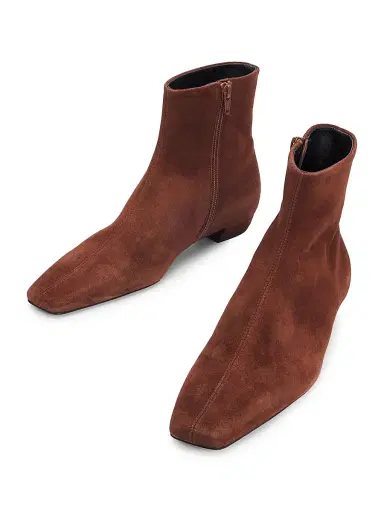 Proenza Schouler Women's Trap 25MM Suede Ankle Boots - Chocolate - Size 12 | Thumbnail 2