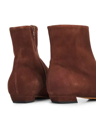 Proenza Schouler Women's Trap 25MM Suede Ankle Boots - Chocolate - Size 12 | Thumbnail 3