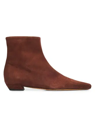 Proenza Schouler Women's Trap 25MM Suede Ankle Boots - Chocolate - Size 12 | Thumbnail 1