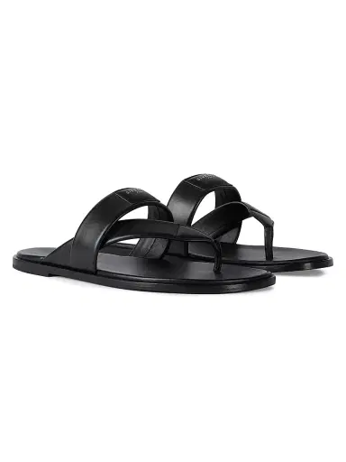 Givenchy Men's Bay Thongs in Leather - Black | Thumbnail 2 Givenchy Men's Bay Thongs in Leather - Black | Thumbnail 2