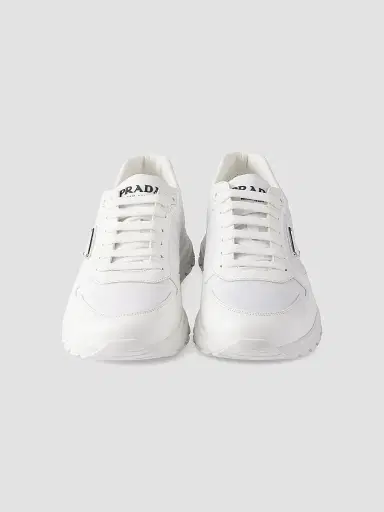 Prada Men's Prax Re-Nylon and Leather Sneakers - White - Size 13 | Thumbnail 2