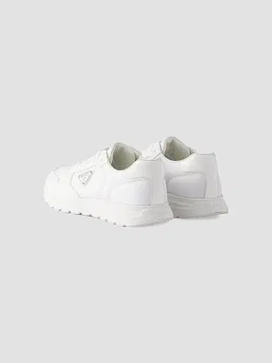 Prada Men's Prax Re-Nylon and Leather Sneakers - White - Size 13 | Thumbnail 3