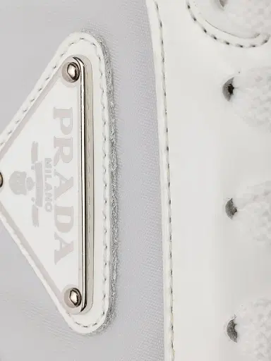 Prada Men's Prax Re-Nylon and Leather Sneakers - White - Size 13 | Thumbnail 5